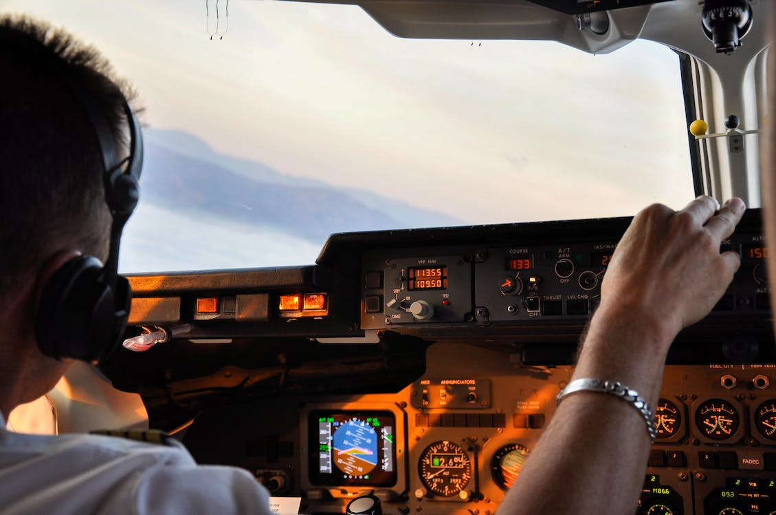 a pilot communicating with ATC during an IFR flight    